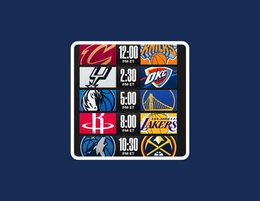 NBA Christmas Day Schedule 2025